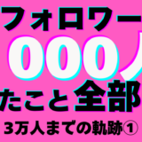 フォロワー1000人やったこと全部書く